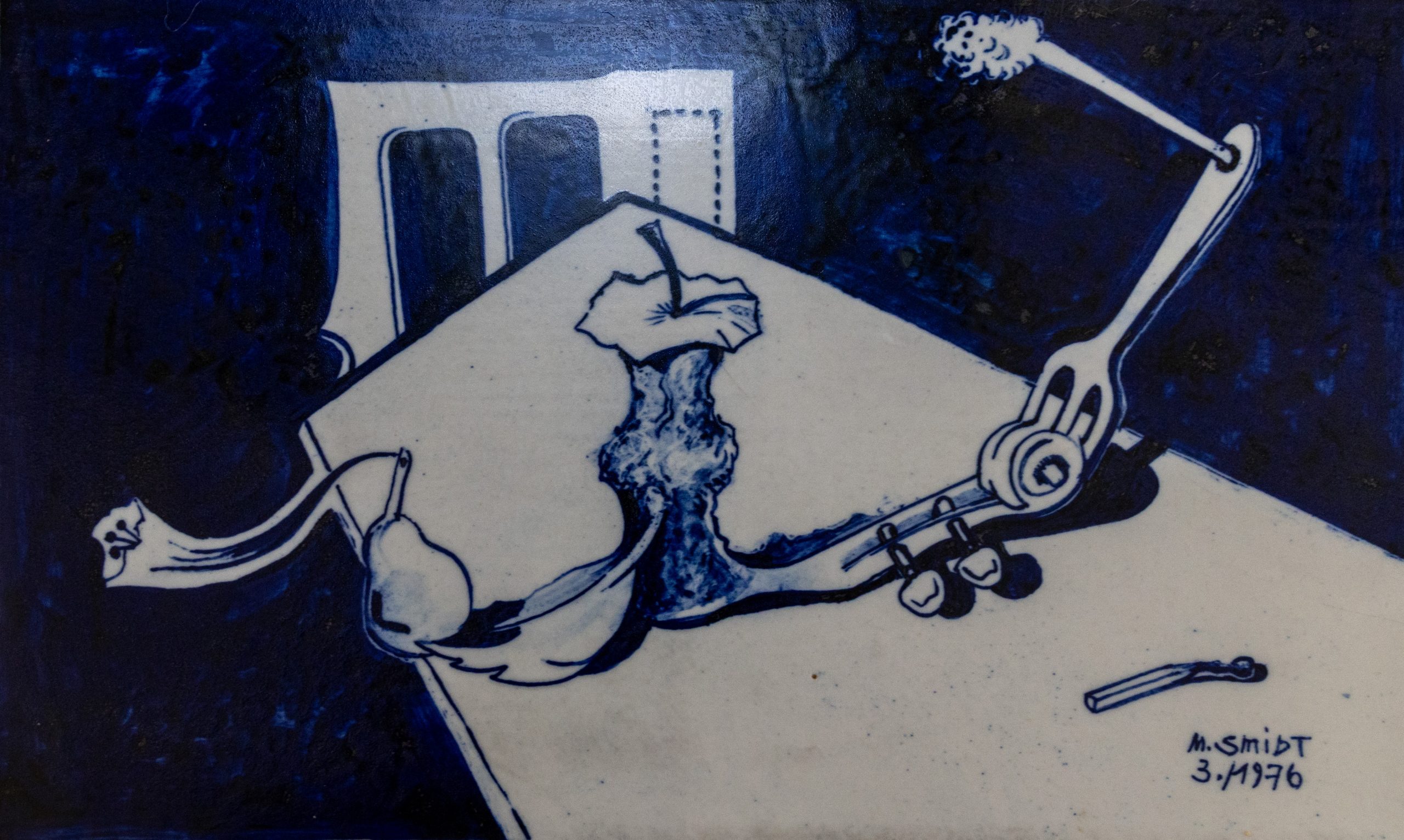 Platte mit Stillleben, 1976