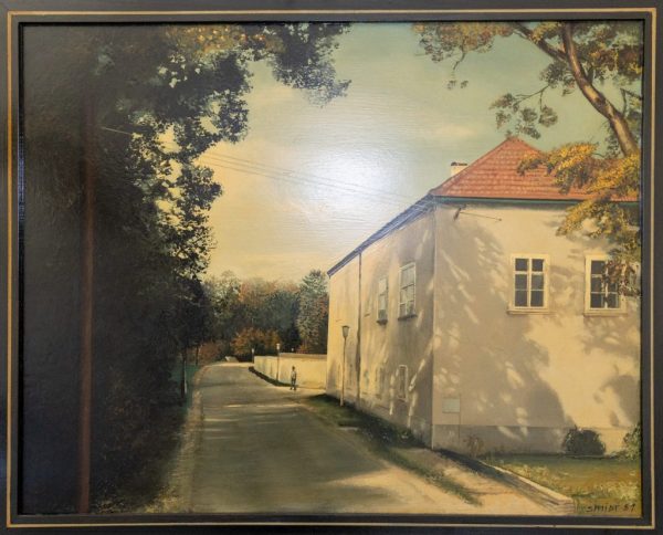 Michael Smidt, Außenansicht des Maierhofs in Klein-Mariazell, 1981