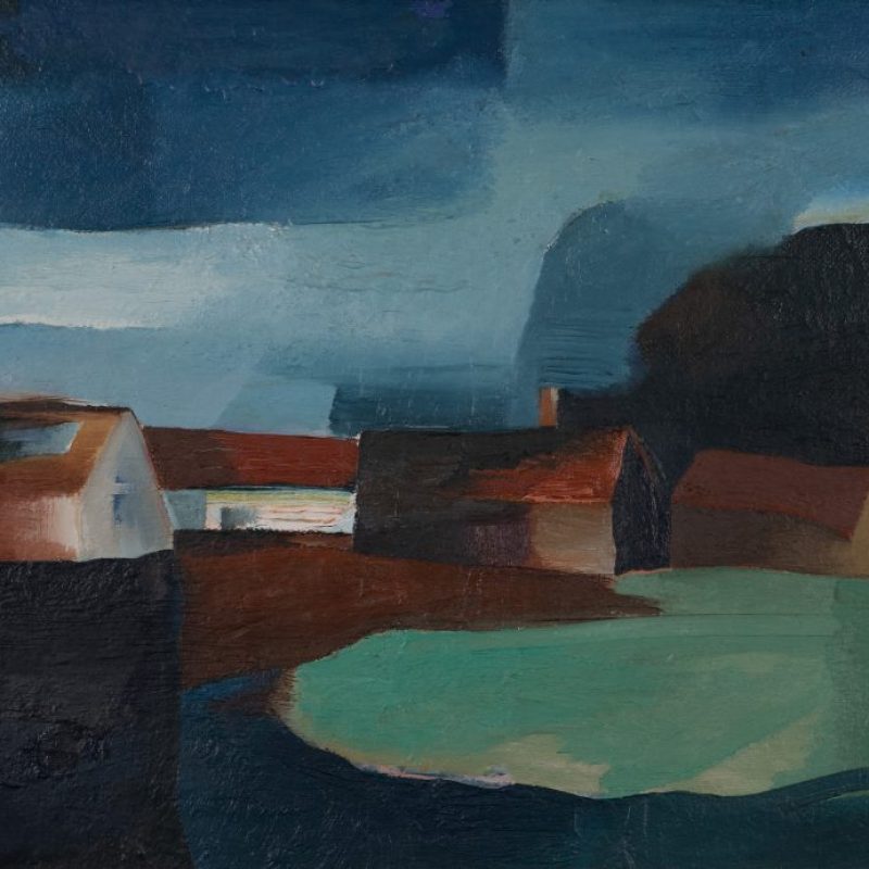 Häuserreihe (Bauernhäuser bei Domberg Holland), 1967 Häuserreihe (Bauernhäuser bei Domberg Holland), 1967