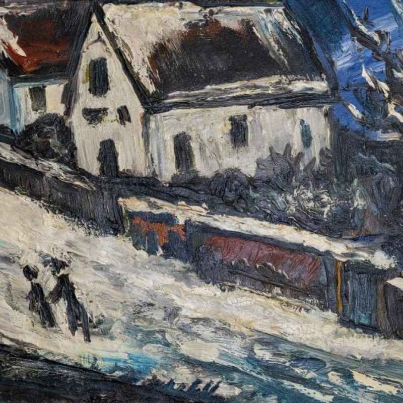 Pacassistraße im Schnee, 1961 Pacassistraße im Schnee, 1961