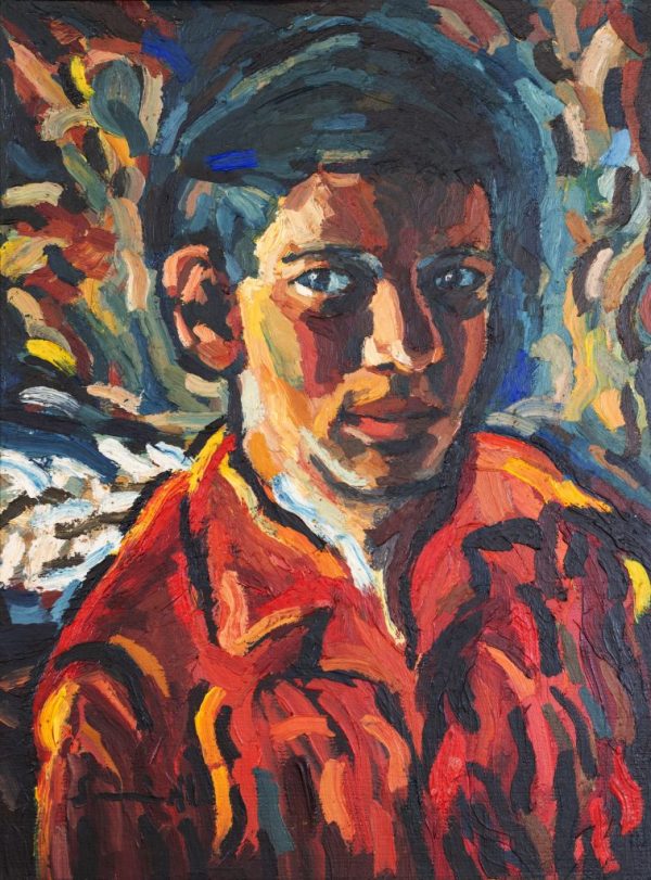 Selbstbildnis mit rotem Hemd, 1963